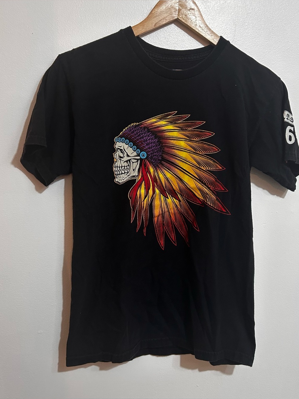 Vans Black Graphic Tee with Red Logo